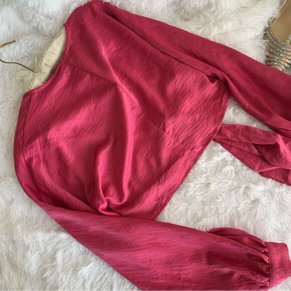 VICI PINK TIE FRONT BLOUSE - Picture 5 of 11